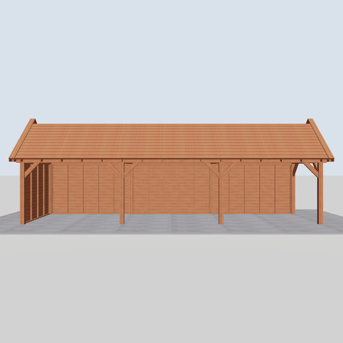 Douglas Zadeldak Landelijk - 1120x305cm - Volledig op Maat - vooraanzicht