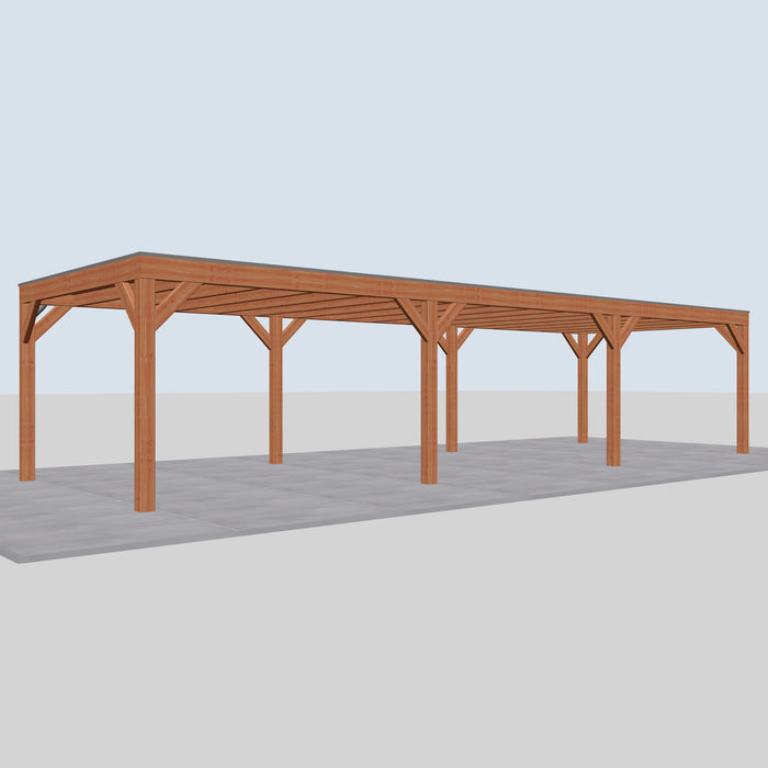 Douglas Overkapping Modern Classic - 1085x375cm - linkerzijaanzicht