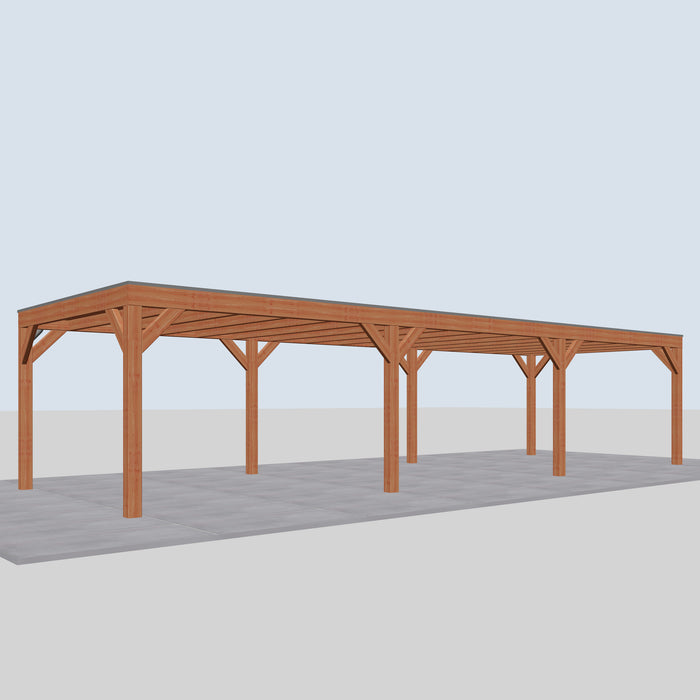 Douglas Overkapping Modern Classic - 1085x375cm - linkerzijaanzicht