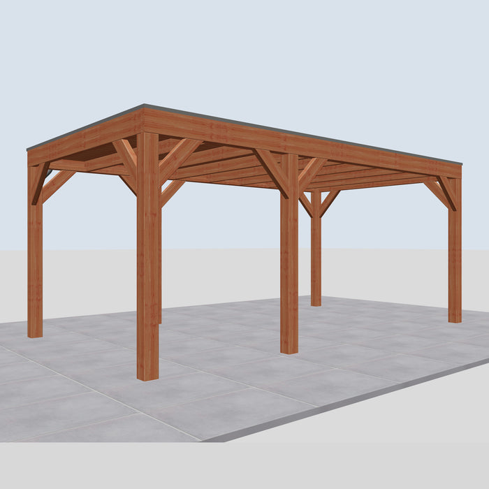Douglas Overkapping Modern Classic - 555x310cm - linkerzijaanzicht