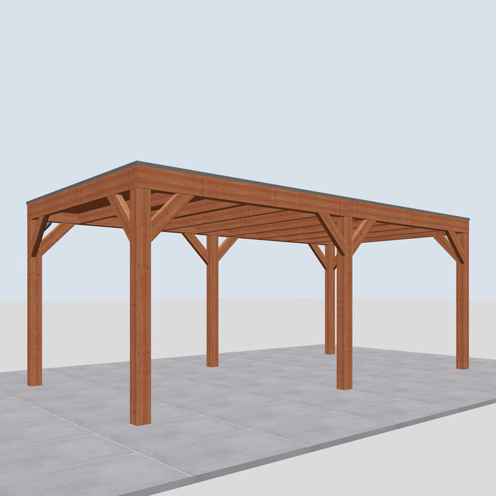Douglas Overkapping Modern Classic - 600x310cm - linkerzijaanzicht