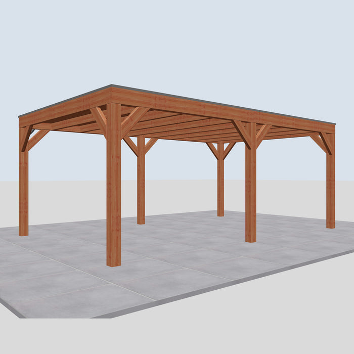 Douglas Overkapping Modern Classic - 600x375cm - linkerzijaanzicht