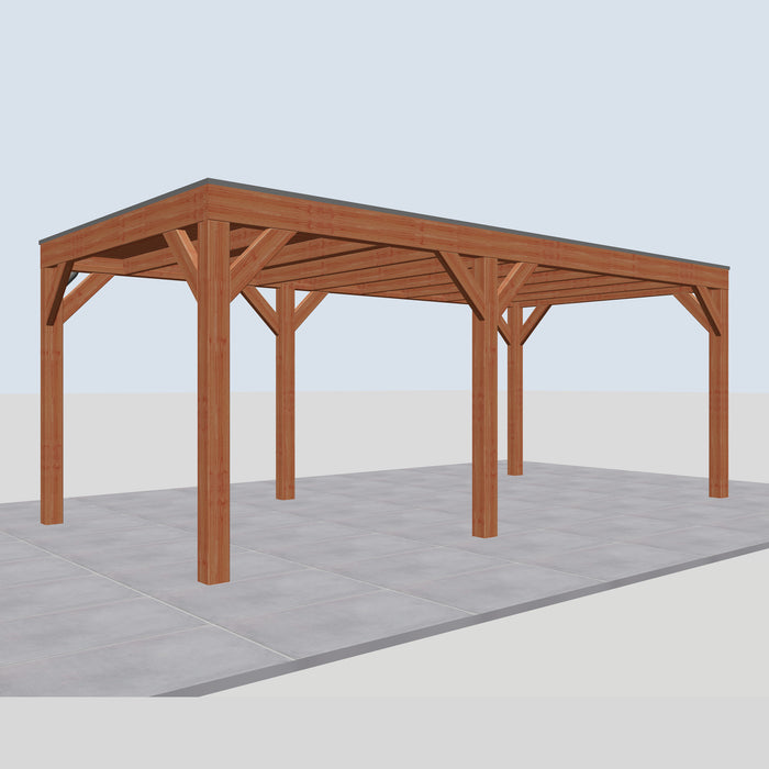 Douglas Overkapping Modern Classic - 610x310cm - linkerzijaanzicht