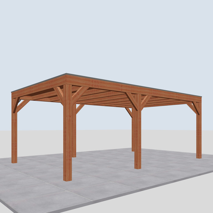Douglas Overkapping Modern Classic - 610x375cm - linkerzijaanzicht