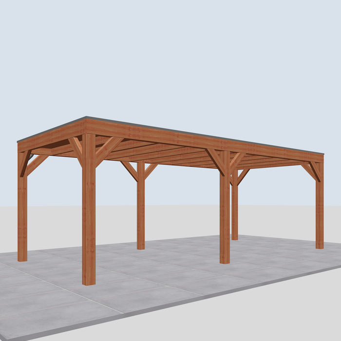 Douglas Overkapping Modern Classic - 665x310cm - linkerzijaanzicht