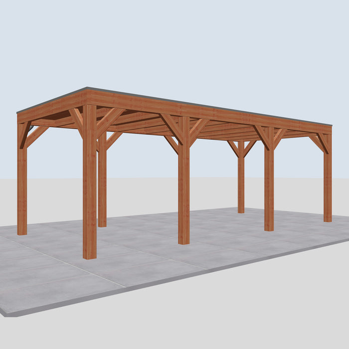 Douglas Overkapping Modern Classic - 670x310cm - linkerzijaanzicht
