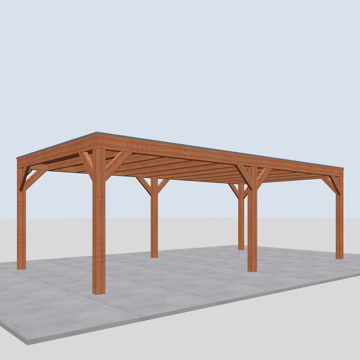Douglas Overkapping Modern Classic - 730x375cm - linkerzijaanzicht