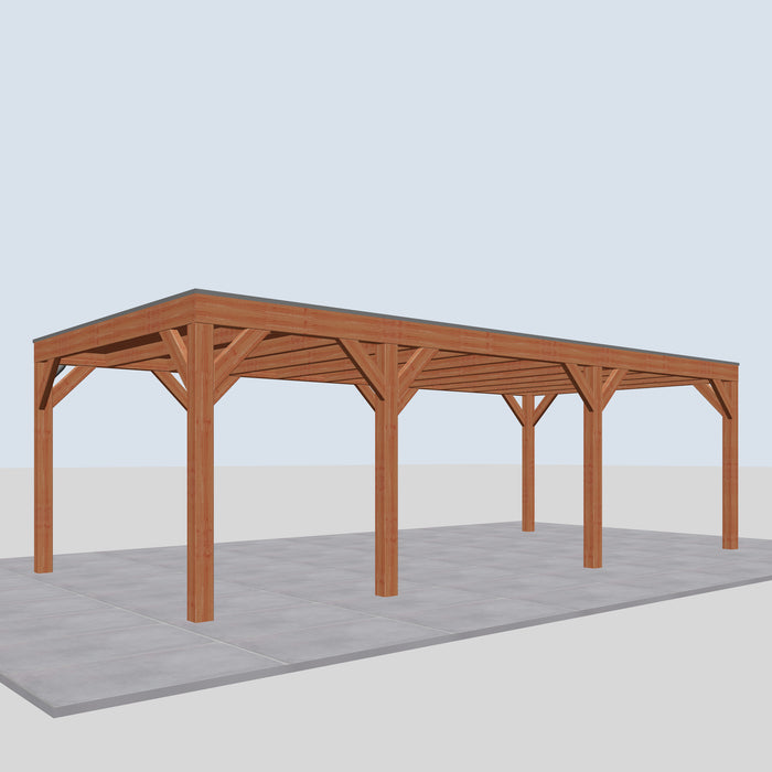 Douglas Overkapping Modern Classic - 775x375cm - linkerzijaanzicht