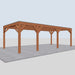 Douglas Overkapping Modern Classic - 775x375cm - linkerzijaanzicht