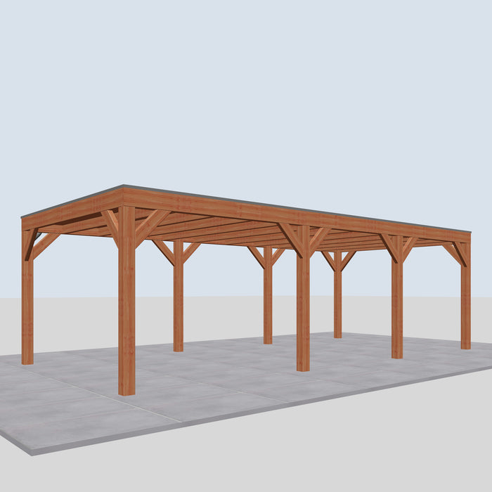 Douglas Overkapping Modern Classic - 785x375cm - linkerzijaanzicht
