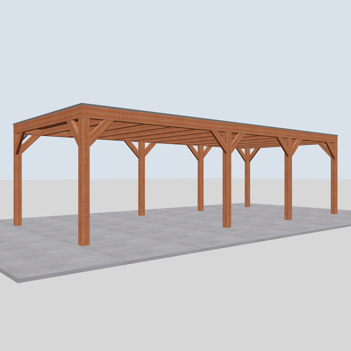 Douglas Overkapping Modern Classic - 850x375cm - linkerzijaanzicht
