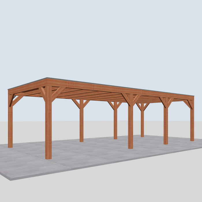 Douglas Overkapping Modern Classic - 850x375cm - linkerzijaanzicht
