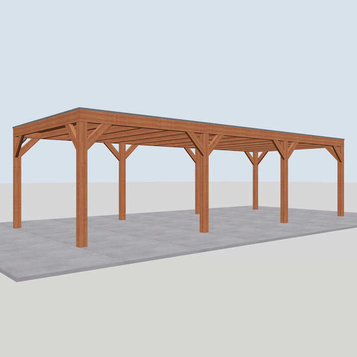 Douglas Overkapping Modern Classic - 890x375cm - linkerzijaanzicht