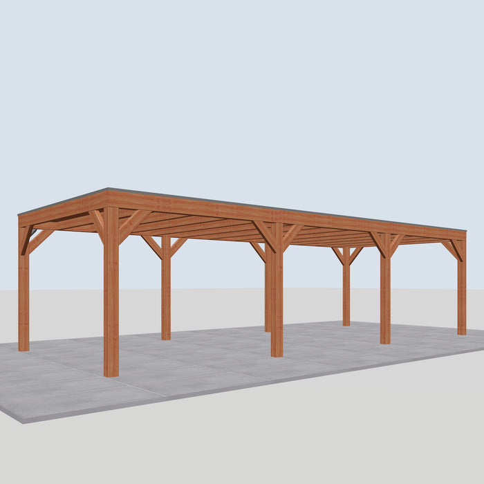 Douglas Overkapping Modern Classic - 890x375cm - linkerzijaanzicht