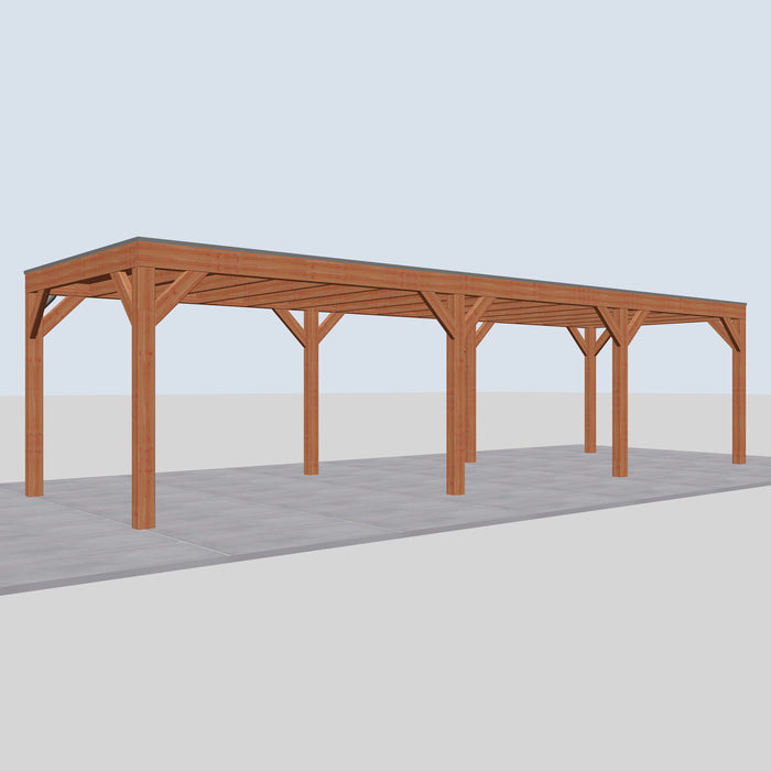 Douglas Overkapping Modern Classic - 955x310cm - linkerzijaanzicht