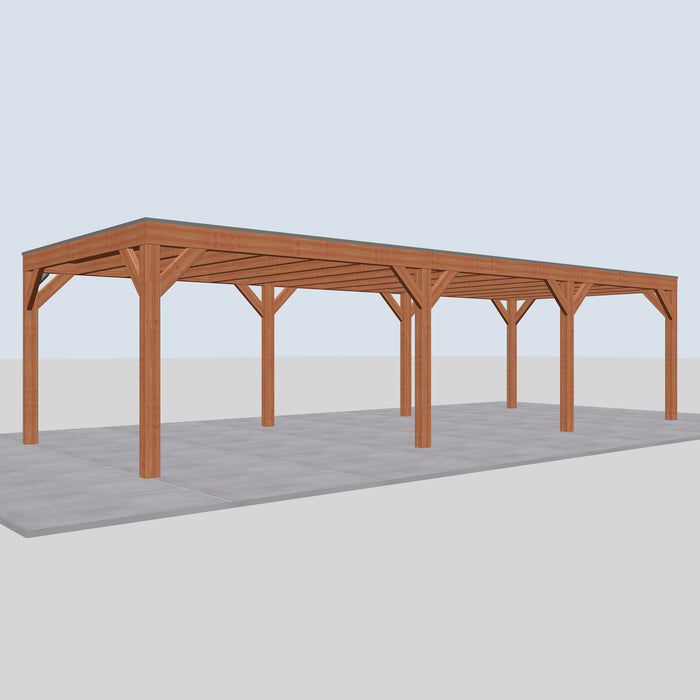 Douglas Overkapping Modern Classic - 955x375cm - linkerzijaanzicht