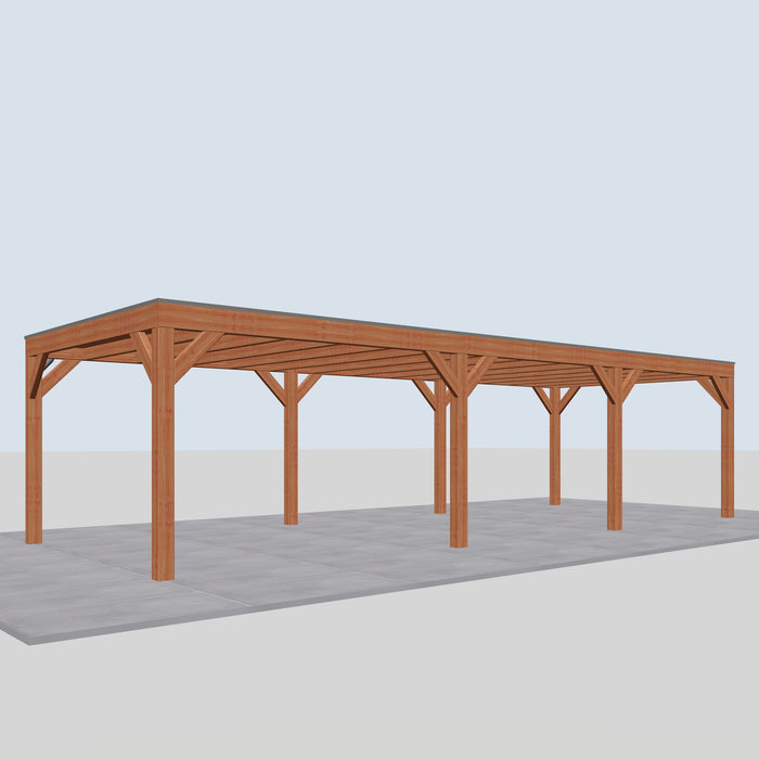 Douglas Overkapping Modern Classic - 955x375cm - linkerzijaanzicht