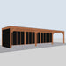Douglas Overkapping Modern Zwart - 1085x310cm - linkerzijaanzicht