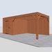 Douglas Overkapping Modern - 610x310cm - rechterzijaanzicht