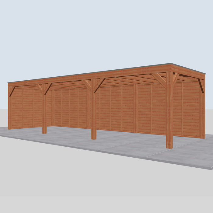 Douglas Overkapping Modern - 890x310cm - rechterzijaanzicht