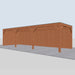 Douglas Overkapping Modern - 890x310cm - rechterzijaanzicht