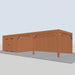 Douglas Overkapping Modern - 955x375cm - rechterzijaanzicht