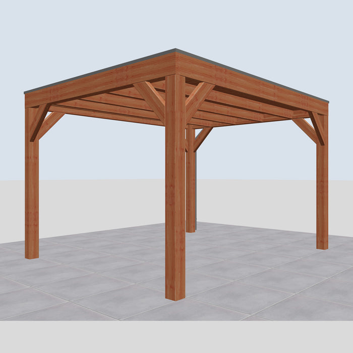 Douglas Overkapping Modern Classic - 310x375cm - rechterzijaanzicht