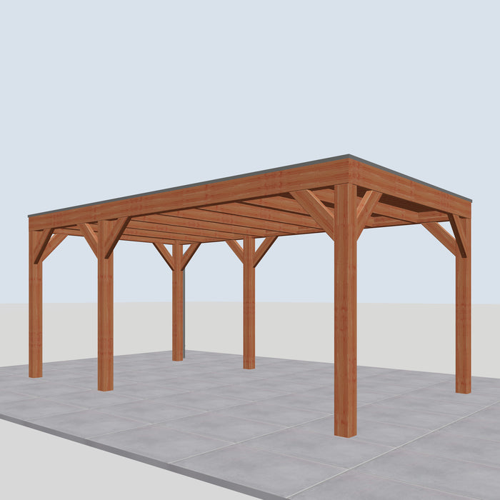 Douglas Overkapping Modern Classic - 555x310cm - rechterzijaanzicht