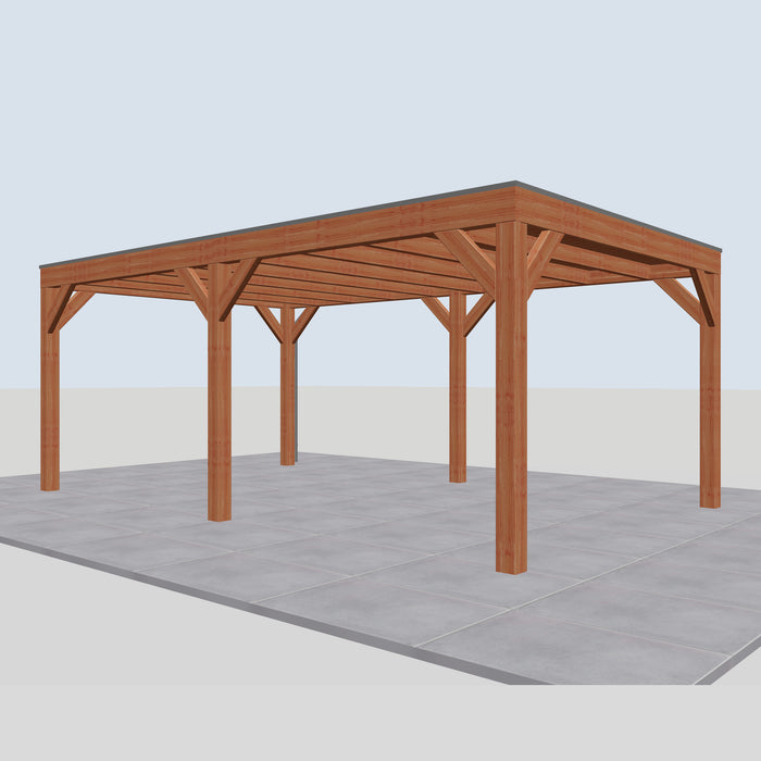 Douglas Overkapping Modern Classic - 600x375cm - rechterzijaanzicht