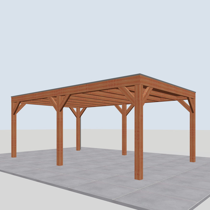 Douglas Overkapping Modern Classic - 600x375cm - rechterzijaanzicht