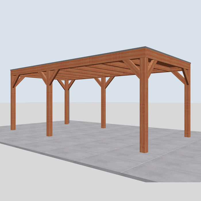 Douglas Overkapping Modern Classic - 610x310cm - rechterzijaanzicht