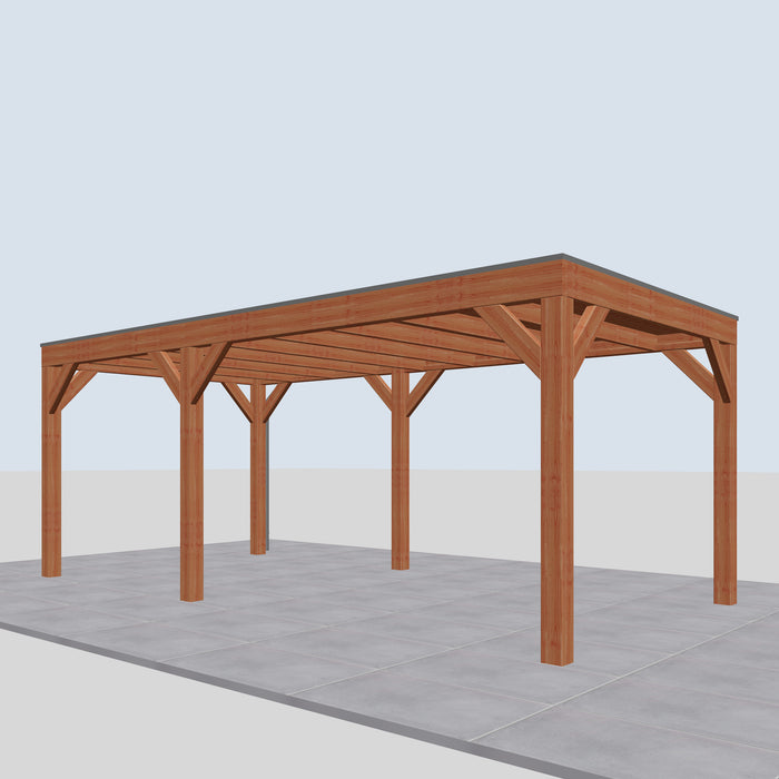 Douglas Overkapping Modern Classic - 610x310cm - rechterzijaanzicht