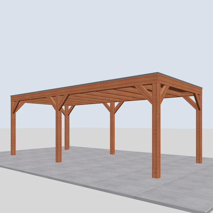 Douglas Overkapping Modern Classic - 665x310cm - rechterzijaanzicht