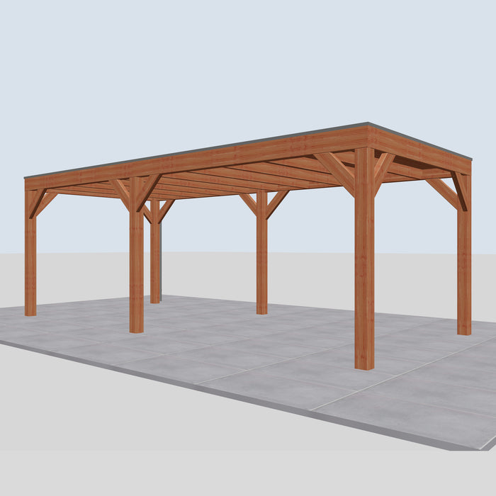 Douglas Overkapping Modern Classic - 665x310cm - rechterzijaanzicht