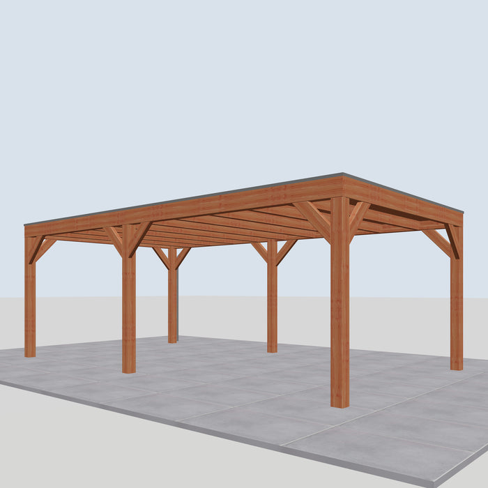 Douglas Overkapping Modern Classic - 665x375cm - rechterzijaanzicht