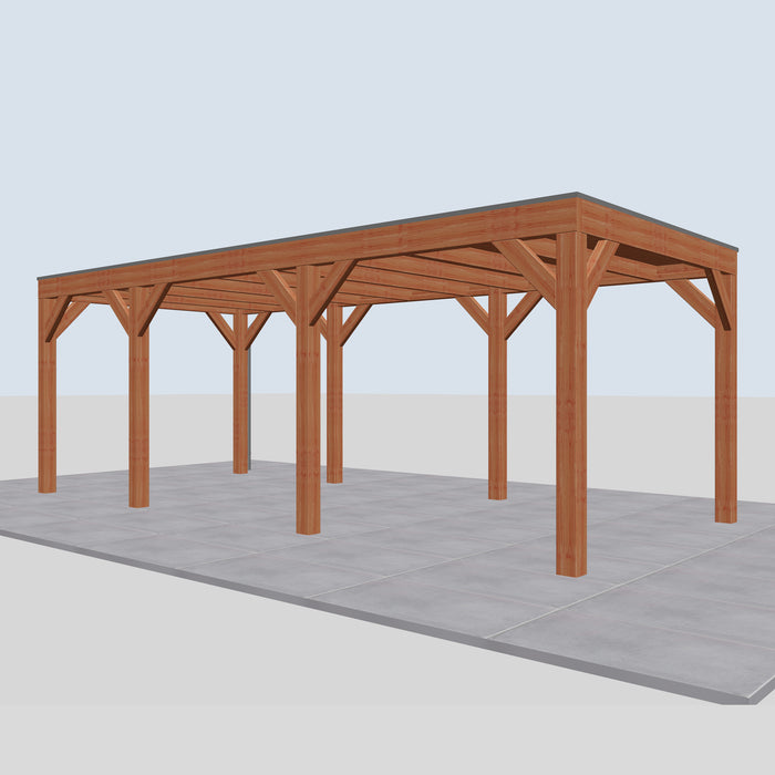 Douglas Overkapping Modern Classic - 670x310cm - rechterzijaanzicht
