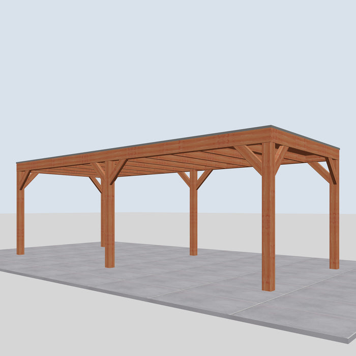 Douglas Overkapping Modern Classic - 730x310cm - rechterzijaanzicht