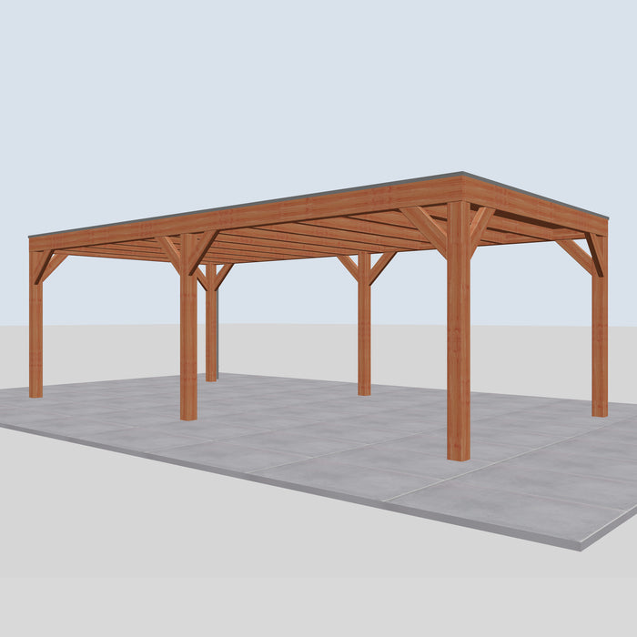 Douglas Overkapping Modern Classic - 730x375cm - rechterzijaanzicht