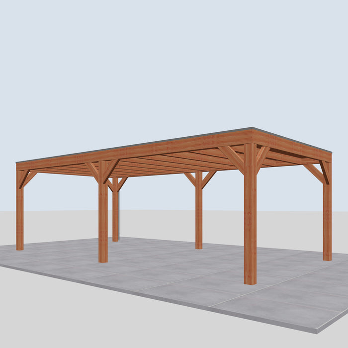 Douglas Overkapping Modern Classic - 730x375cm - rechterzijaanzicht