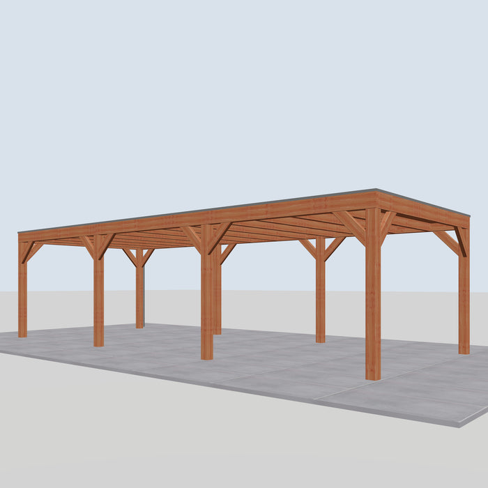 Douglas Overkapping Modern Classic - 890x375cm - rechterzijaanzicht