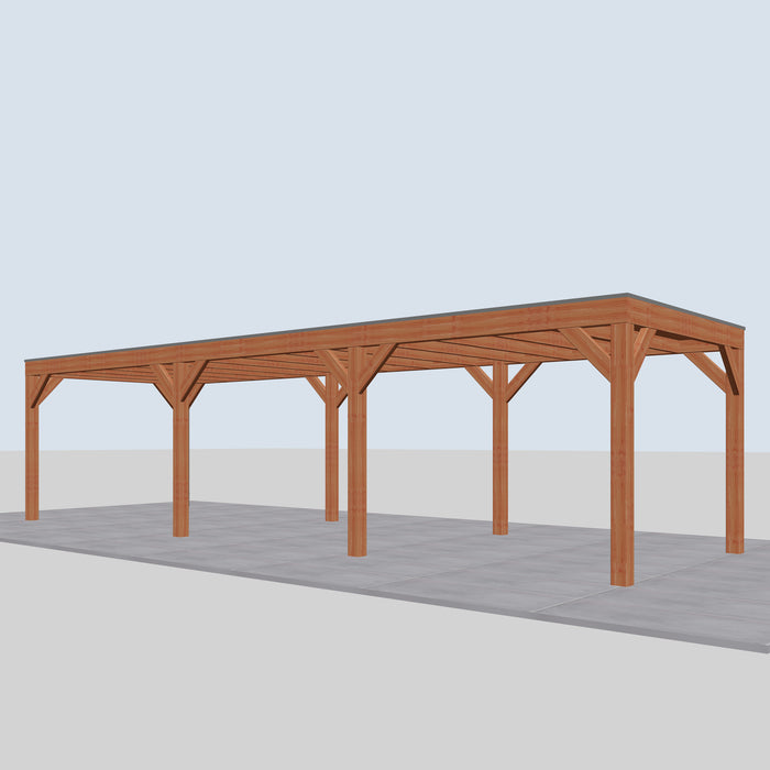 Douglas Overkapping Modern Classic - 955x310cm - rechterzijaanzicht