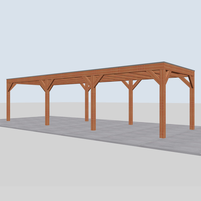 Douglas Overkapping Modern Classic - 955x310cm - rechterzijaanzicht