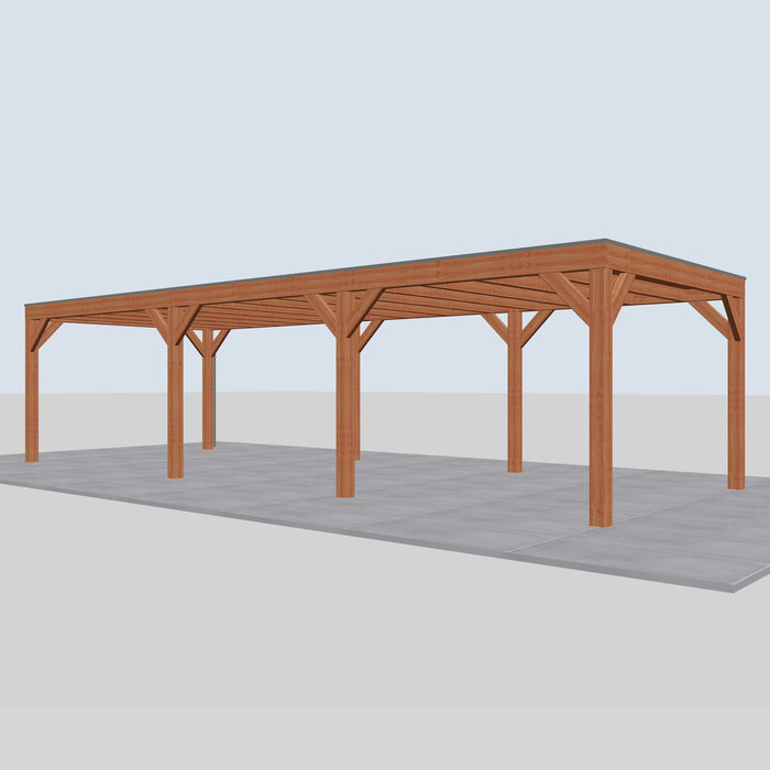 Douglas Overkapping Modern Classic - 955x375cm - rechterzijaanzicht