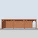 Douglas Overkapping Modern - 890x310cm - vooraanzicht