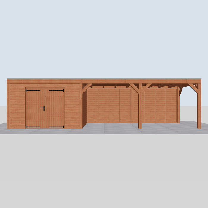 Douglas Overkapping Modern - 955x310cm - vooraanzicht