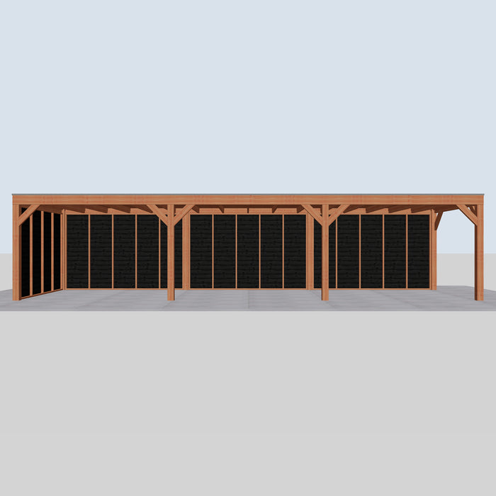 Douglas Overkapping Modern Zwart - 1085x310cm - vooraanzicht