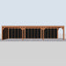 Douglas Overkapping Modern Zwart - 1085x310cm - vooraanzicht