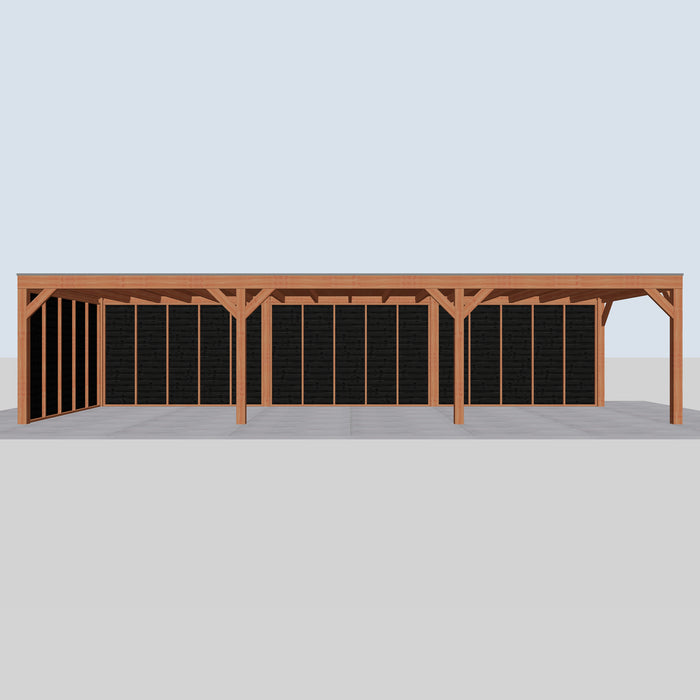 Douglas Overkapping Modern Zwart - 1085x375cm - vooraanzicht