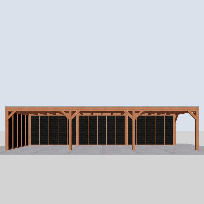 Douglas Overkapping Modern Zwart - 1085x375cm - vooraanzicht
