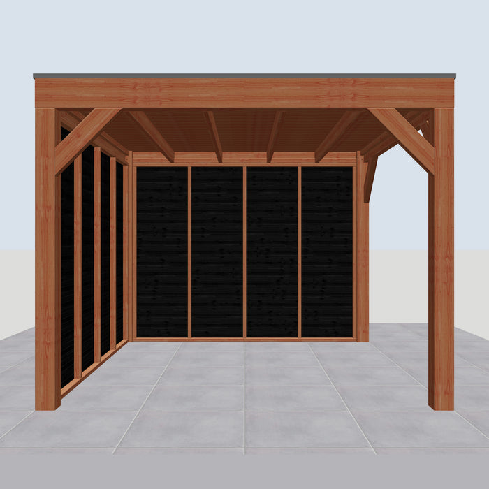Douglas Overkapping Modern Zwart - 310x310cm - vooraanzicht